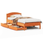 Letto senza Materasso Marrone Cera 75x190 cm in Legno di Pino