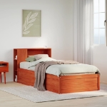 Letto senza Materasso Marrone Cera 75x190 cm in Legno di Pino