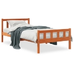 Letto senza Materasso Marrone Cera 75x190 cm in Legno di Pino