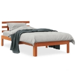 Letto senza Materasso Marrone Cera 75x190 cm in Legno di Pino