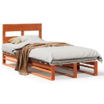 Letto senza Materasso Marrone Cera 75x190 cm in Legno di Pino