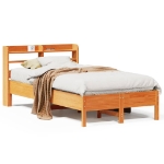 Letto senza Materasso Marrone Cera 75x190 cm in Legno di Pino