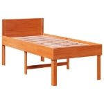 Letto senza Materasso Marrone Cera 75x190 cm in Legno di Pino