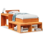 Letto senza Materasso Marrone Cera 75x190 cm in Legno di Pino