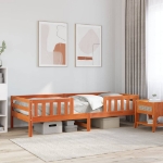 Letto senza Materasso Marrone Cera 80x200 cm Legno di Pino