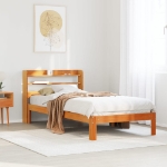 Letto senza Materasso Marrone Cera 90x190 cm in Legno di Pino