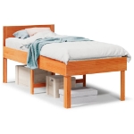 Letto senza Materasso Marrone Cera 90x190 cm in Legno di Pino