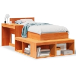 Letto senza Materasso Marrone Cera 90x190 cm in Legno di Pino