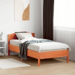 Letto senza Materasso Marrone Cera 90x190 cm in Legno di Pino