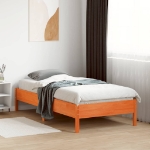 Letto senza Materasso Marrone Cera 90x190 cm in Legno di Pino