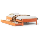 Letto senza Materasso Marrone Cera 90x190 cm in Legno di Pino