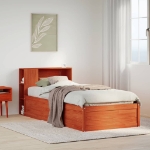 Letto senza Materasso Marrone Cera 90x190 cm in Legno di Pino