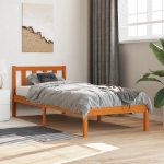 Letto senza Materasso Marrone Cera 90x190 cm in Legno di Pino