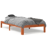 Letto senza Materasso Marrone Cera 90x190 cm in Legno di Pino