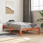 Letto senza Materasso Marrone Cera 90x190 cm in Legno di Pino