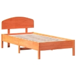 Letto senza Materasso Marrone Cera 90x190 cm in Legno di Pino