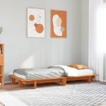 Letto senza Materasso Marrone Cera 90x190 cm in Legno di Pino