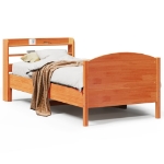 Letto senza Materasso Marrone Cera 90x190 cm in Legno di Pino