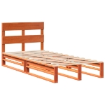 Letto senza Materasso Marrone Cera 90x200 cm Legno di Pino