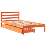 Letto senza Materasso Marrone Cera 90x200 cm Legno di Pino