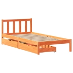 Letto senza Materasso Marrone Cera 90x200 cm Legno di Pino