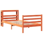 Letto senza Materasso Marrone Cera 90x200 cm Legno di Pino