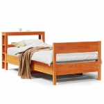 Letto senza Materasso Marrone Cera 90x200 cm Legno di Pino