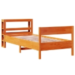 Letto senza Materasso Marrone Cera 90x200 cm Legno di Pino