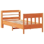 Letto senza Materasso Marrone Cera 90x200 cm Legno di Pino