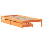 Letto senza Materasso Marrone Cera 90x200 cm Legno di Pino