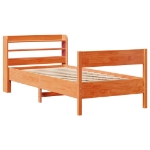 Letto senza Materasso Marrone Cera 90x200 cm Legno di Pino