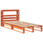 Letto senza Materasso Marrone Cera 90x200 cm Legno di Pino