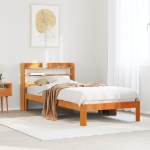 Letto senza Materasso Marrone Cera 90x200 cm Legno di Pino