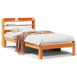 Letto senza Materasso Marrone Cera 90x200 cm Legno di Pino