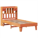 Letto senza Materasso Marrone Cera 90x200 cm Legno di Pino