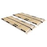 Reti a Doghe 2 pz 7 Zone con 28 Doghe in Legno 90x200 cm