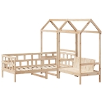 Set Dormeuse con Tetto 90x200cm Legno Massello di Pino