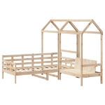 Set Dormeuse e Panca con Tetto 90x190cm Legno Massello di Pino