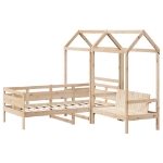 Set Dormeuse e Panca con Tetto 90x190cm Legno Massello di Pino