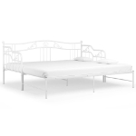 Telaio Divano Letto Estraibile Bianco in Metallo 90x200 cm