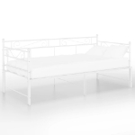 Telaio Divano Letto Estraibile Bianco in Metallo 90x200 cm