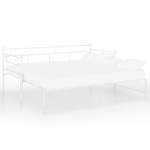 Telaio Divano Letto Estraibile Bianco in Metallo 90x200 cm