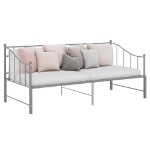 Telaio Divano Letto Estraibile Grigio in Metallo 90x200 cm