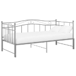 Telaio Divano Letto Estraibile Grigio in Metallo 90x200 cm