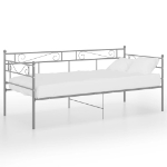 Telaio Divano Letto Grigio in Metallo 90x200 cm