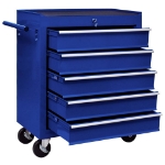 Carrello Portautensili con 5 Cassetti per Officina Blu