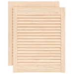 Ante con Design a Lamelle 2 pz 61,5x49,4 cm in Legno di Pino