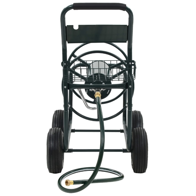 Carrello Avvolgitubi da Giardino Connettori 1/2" 75 m Acciaio