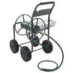 Carrello Avvolgitubi da Giardino Connettori 1/2" 75 m Acciaio