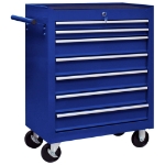 Carrello Portautensili con 7 Cassetti per Officina Blu